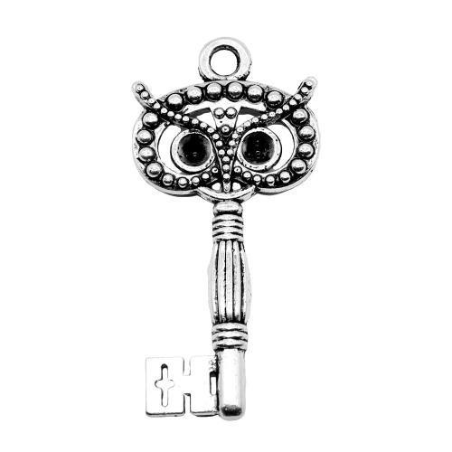 Zinc Alloy Key Pendants antique silver color plated vintage & fashion jewelry & DIY Sold By PC