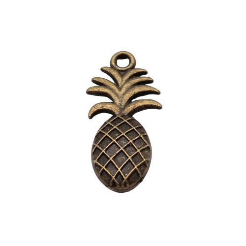 Zinklegering fruit hangers, Zinc Alloy, Ananas, plated, Vintage & mode sieraden & DIY, meer kleuren voor de keuze, 23x10mm, Verkocht door PC