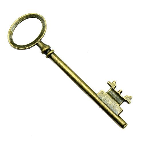 Zinklegering Key Hangers, Zinc Alloy, Sleutel, plated, Vintage & mode sieraden & DIY, meer kleuren voor de keuze, 79mm, Verkocht door PC