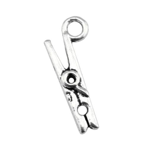 Zinklegering Hangers, Zinc Alloy, antiek zilver plated, Vintage & mode sieraden & DIY, 18x8mm, Verkocht door PC