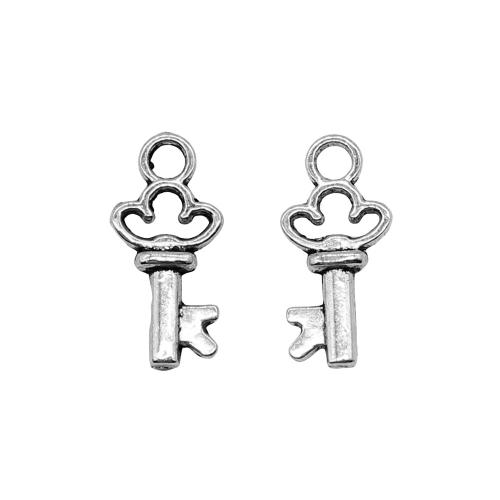 Zinklegering Key Hangers, Zinc Alloy, Sleutel, antiek zilver plated, Vintage & mode sieraden & DIY, 8x17mm, Verkocht door PC