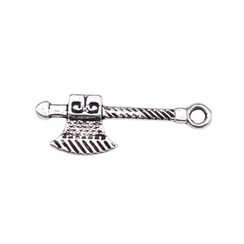 Zinklegering Hangers, Zinc Alloy, Axe, antiek zilver plated, Vintage & mode sieraden & DIY, 27x9mm, Verkocht door PC