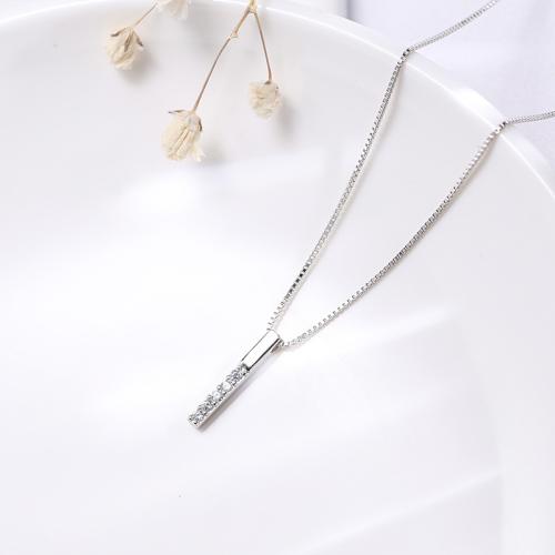 Circón cúbico micr3ofono pavimenta collar de plata esterlina, Plata de ley 925, con 5cm extender cadena, Joyería & micro arcilla de zirconia cúbica & para mujer, más colores para la opción, longitud aproximado 40 cm, Vendido por UD