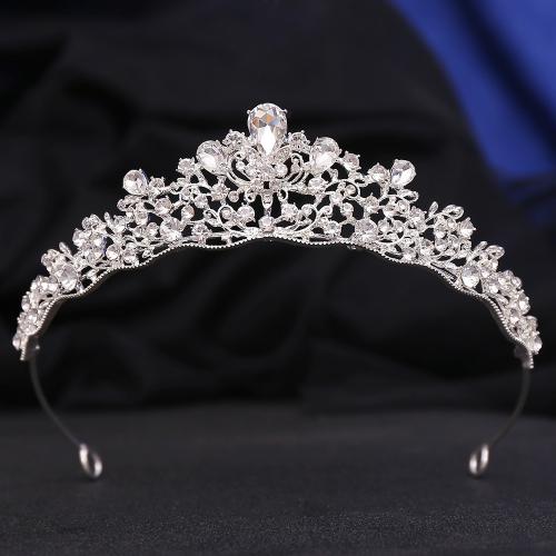 Diadema, lega in zinco, gioielli di moda & per la donna & con strass, nessuno, diameter 145mm, height 38mm, Venduto da PC