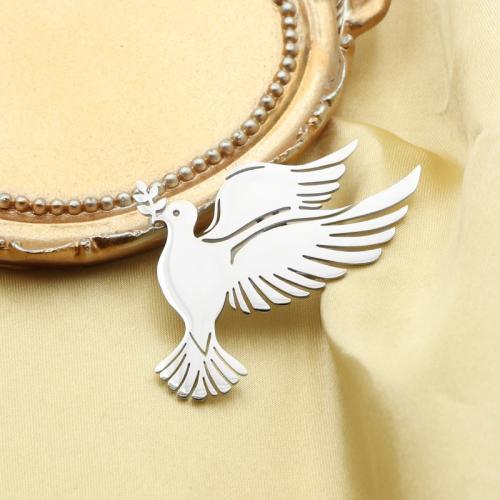 Fashion Brooch Jewelry 304 Stainless Steel Pigeon fashion jewelry & Unisex original color Sold By PC