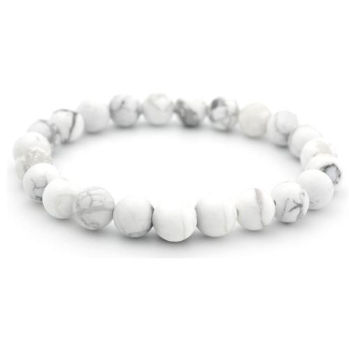 Pulseiras turquesas de moda, Magnesita, Roda, joias de moda & unissex & tamanho diferente para a escolha, branco, comprimento Aprox 19-19.5 cm, vendido por PC