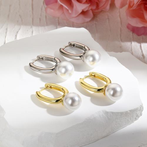 Prás Leverback Earring, le Pearl Plaisteacha, plátáilte, do bhean, dathanna níos mó le haghaidh rogha, nicil, luaidhe & caidmiam saor in aisce, 12x32mm, Díolta De réir Péire