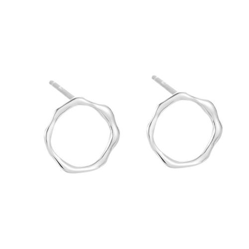 Sterling Silver Jewelry orecchino, 925 argento sterlina, Petali, per la donna, argento, Venduto da coppia