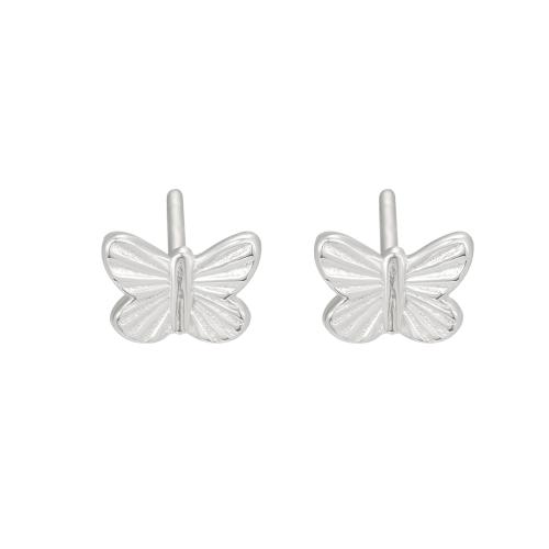 Sterling Silver Jewelry orecchino, 925 argento sterlina, Farfalla, per la donna, argento, Venduto da coppia