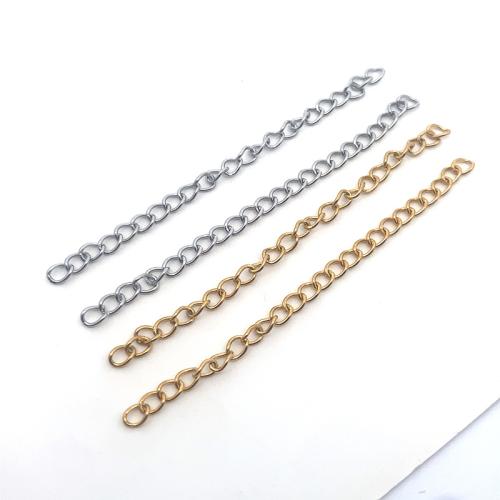 Rozsdamentes acél Extender Chain, 304 rozsdamentes acél, galvanizált, DIY & egynemű, több színt a választás, 70mm, Által értékesített PC