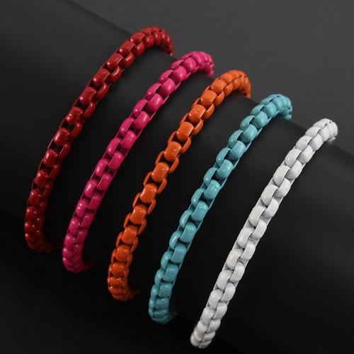 Stainless Steel Jewelry Bracelet, 304 Stainless Steel, with 5cm extender chain, stoving varnish, Unisex, more colors for choice, Length 18 cm, Sold By PC