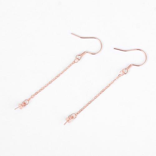 925 Sterling Silver Earring Drop, 925 sterling zilver, voor vrouw, meer kleuren voor de keuze, 60mm, Verkocht door pair