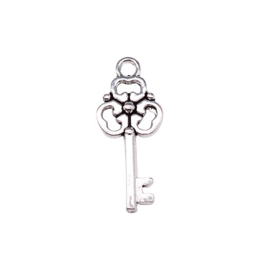 Zinc Alloy Key Pendants antique silver color plated vintage & fashion jewelry & DIY Sold By PC