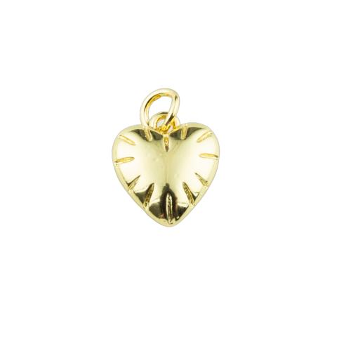 Brass Heart Pendants high quality plated DIY Sold By PC