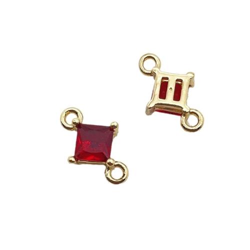 Cubic Zirconia Micro Pave Brass Connector plated DIY & micro pave cubic zirconia Sold By Lot