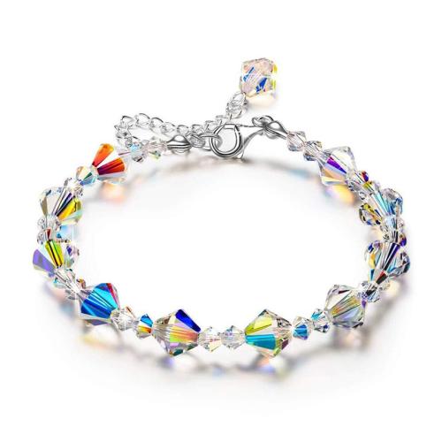 Bracciale gioielli in acciaio inossidabile, 304 acciaio inox, with cristallo, fatto a mano, stili diversi per la scelta & per la donna, nessuno, Lunghezza 16 cm, Venduto da PC