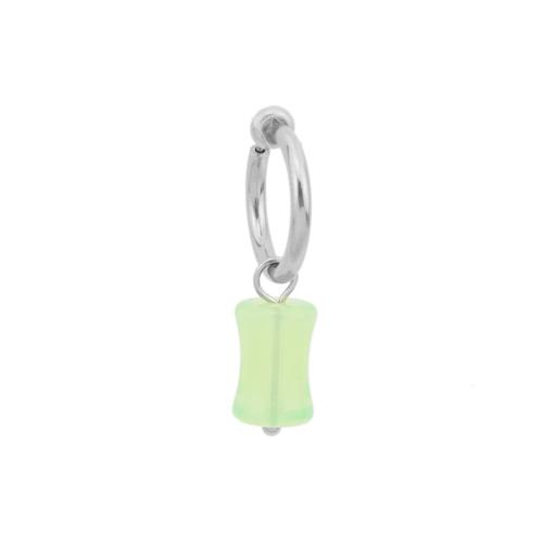 Roestvrij staal hangoorbellen, 304 roestvrij staal, met Plastic, gepolijst, mode sieraden & verschillende stijlen voor de keuze & voor vrouw, groen, 30.90mm, Verkocht door PC