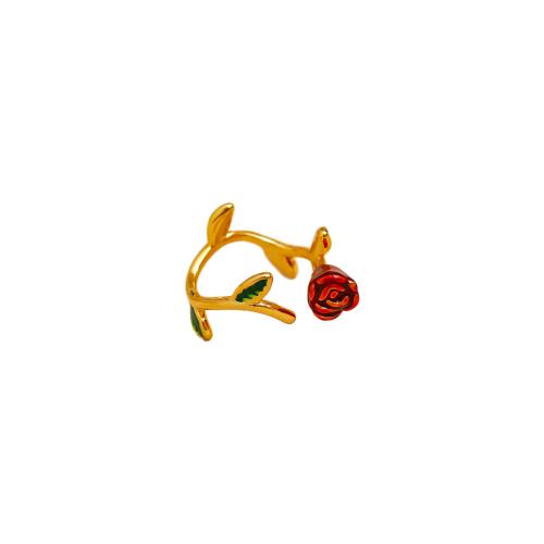 Prás Finger Ring, 18K ór plátáilte, jewelry faisin & do bhean & cruan, órga, Méid:7, Díolta De réir PC