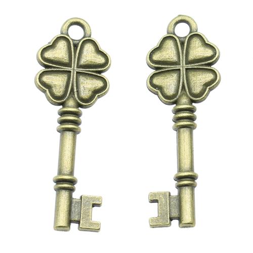 Zinc Alloy Key Pendants antique bronze color plated vintage & fashion jewelry & DIY Sold By PC