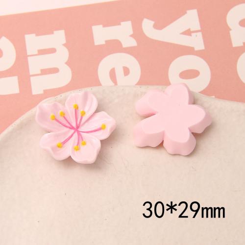 Hair Accessories DIY Findings Resin Flower pink Sold By PC