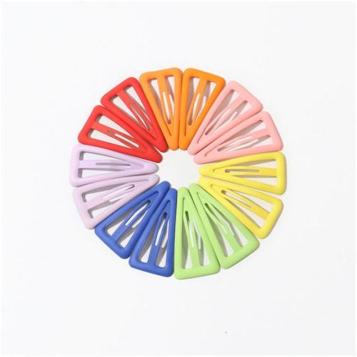 Hair Snap Clips Zinc Alloy stoving varnish Girl mixed colors Sold By Box