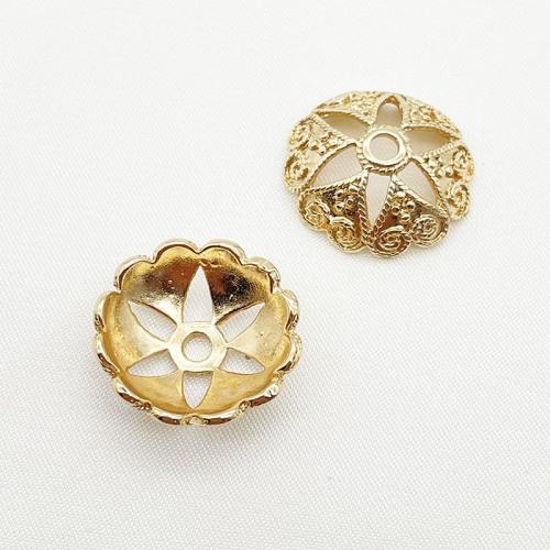 Prás Bead Cap, plátáilte, DIY, órga, 18x6mm, 10ríomhairí pearsanta/Lot, Díolta De réir Lot