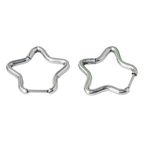 Stainless Steel Lever Terug Earring, 304 roestvrij staal, Ster, plated, uniseks & verschillende grootte voor keus, meer kleuren voor de keuze, Verkocht door PC