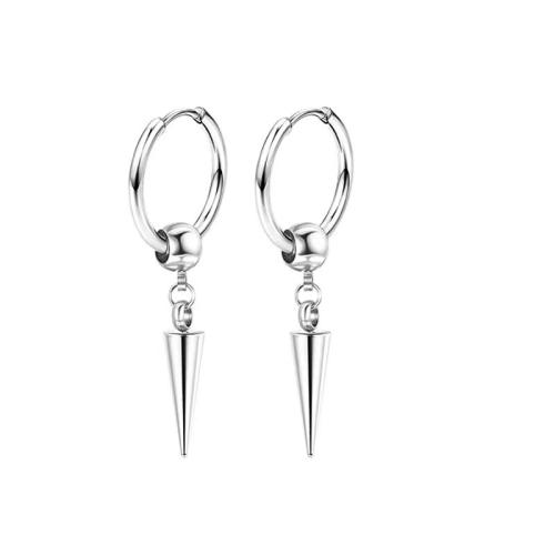 Huggie Hoop Drop Earring 304 Stainless Steel plated Unisex Sold By PC