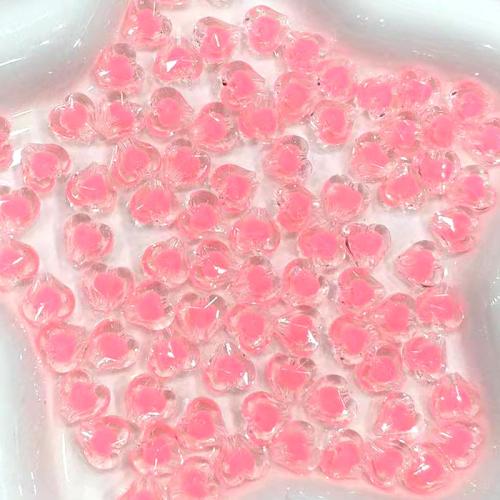 Bead i Bead Akryl perler, Heart, du kan DIY, flere farver til valg, 12mm, 500G/Lot, Solgt af Lot