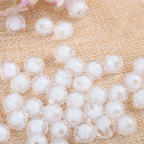 Perla u Bead Akril perle, možete DIY & različite veličine za izbor, bijel, 500G/Lot, Prodano By Lot