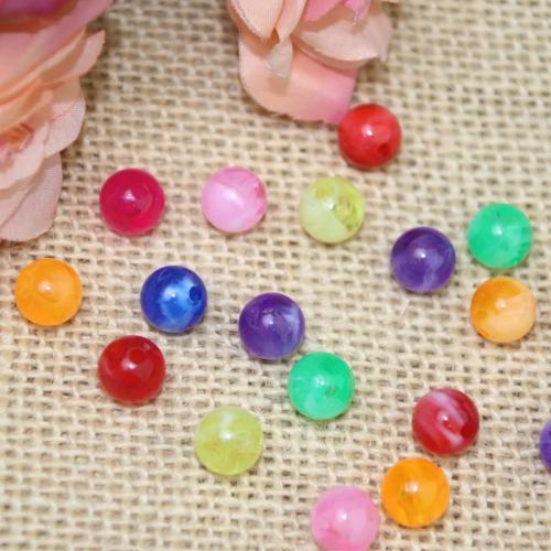 Acrylic Jewelry Beads Round DIY Sold By Bag