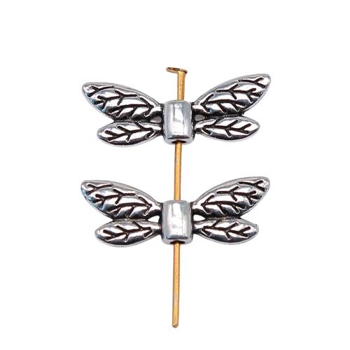 Cink ötvözet Animal Gyöngyök, Wing Forma, antik ezüst színű bevonattal, Vintage & divat ékszerek & DIY, 22x8mm, Által értékesített PC