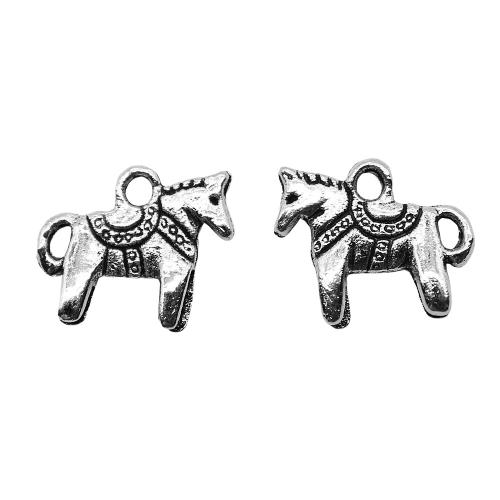 Zinc Alloy Animal Pendants Horse antique silver color plated vintage & fashion jewelry & DIY Sold By PC