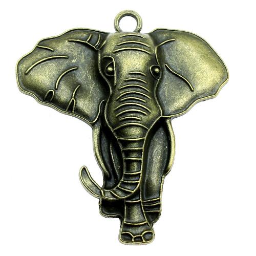 Zinc Alloy Animal Pendants Elephant plated vintage & fashion jewelry & DIY Sold By PC