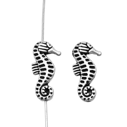 Zink Alloy Animal Pärlor, Seahorse, antik silver pläterad, Vintage & mode smycken & DIY, 10x21mm, Säljs av PC