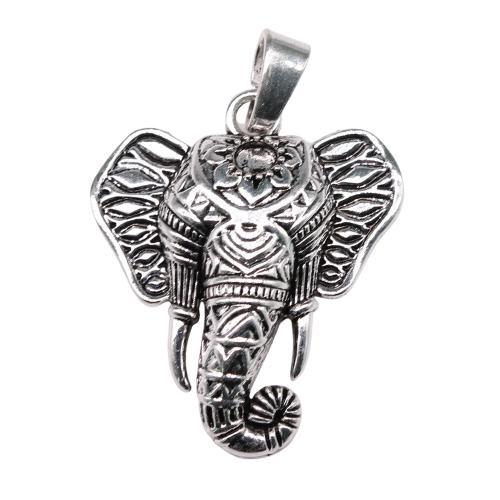 Zinc Alloy Animal Pendants Elephant antique silver color plated vintage & fashion jewelry & DIY Sold By PC