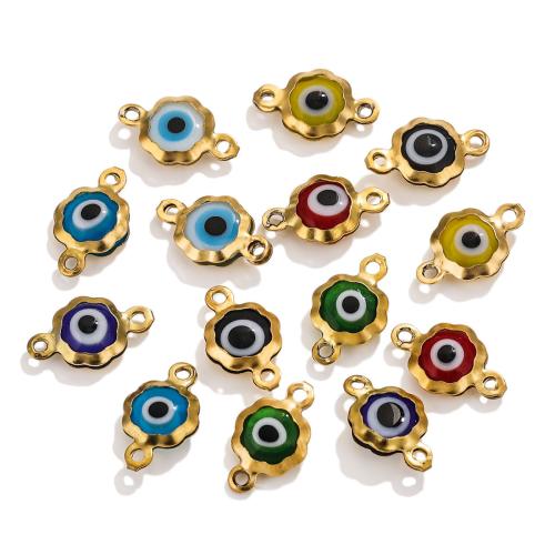 Evil Eye Pendants 304 Stainless Steel DIY & enamel Sold By Bag