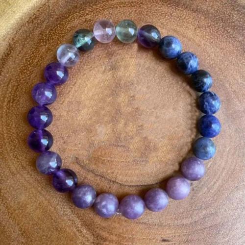 Gemstone Bracelets fashion jewelry & Unisex mixed colors Length 20 cm Sold By PC