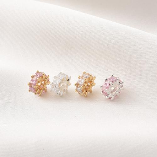 Perline vuote in ottone, placcato, DIY & Micro spianare cubic zirconia, nessuno, 9.50mm, Venduto da PC