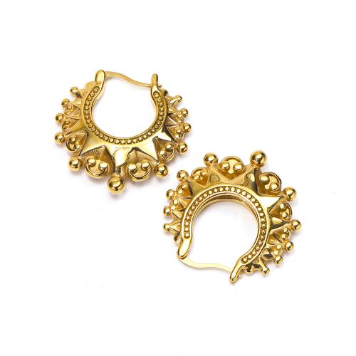 Stainless Steel Lever Terug Earring, 304 roestvrij staal, mode sieraden & voor vrouw, gouden, 36x36mm, Verkocht door pair