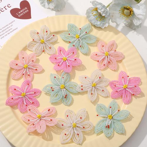 Hair Accessories DIY Findings Seedbead Flower 60mm Sold By PC