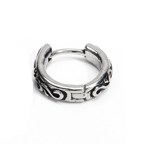 Huggie Obruč náušnice, 304 Stainless Steel, módní šperky & unisex & smalt, Původní barva, 14x13x3.50mm, Prodáno By PC