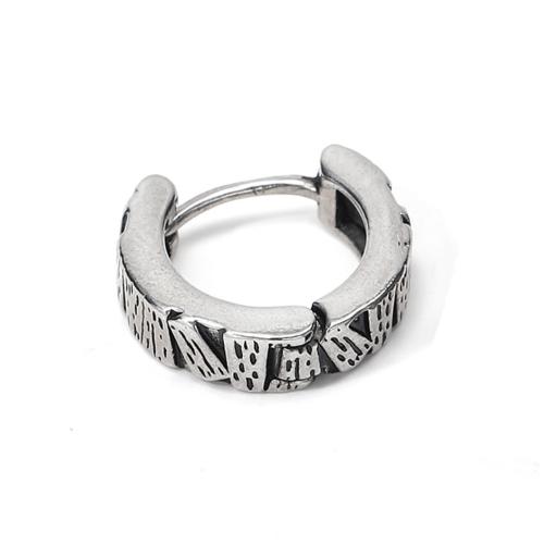 Huggie Obruč náušnice, 304 Stainless Steel, módní šperky & unisex, Původní barva, 15x14x4mm, Prodáno By PC