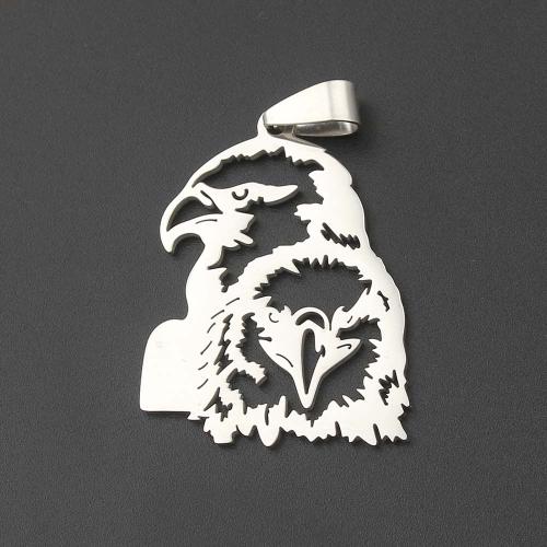 Cruach dhosmálta pendants Ainmhithe, 304 Cruach dhosmálta, Eagle, plátáilte, DIY, airgid, 35.40x27.30x1.30mm, Díolta De réir PC