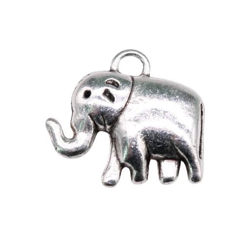 Zinc Alloy Animal Pendants Elephant antique silver color plated vintage & fashion jewelry & DIY Sold By PC