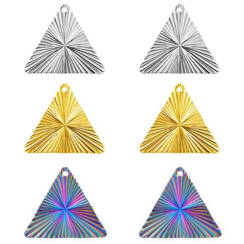 Bijoux pendentifs en acier inoxydable , Acier inoxydable 304, triangle, bijoux de mode & DIY, plus de couleurs à choisir, 28x24mm, Vendu par PC