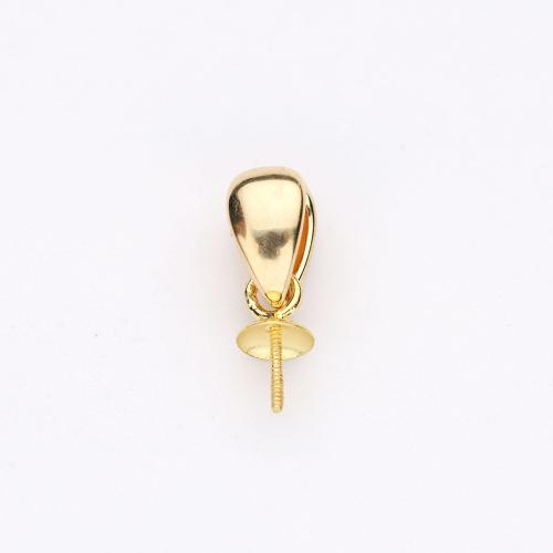 18K Gold Peg Bail, DIY, Verkocht door PC