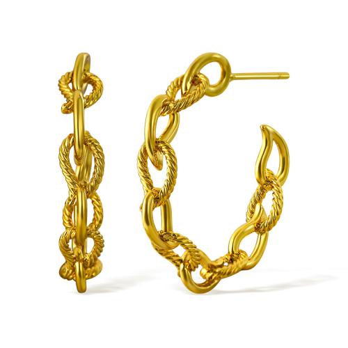 Brass Stud Earring plated for woman golden Sold By Pair