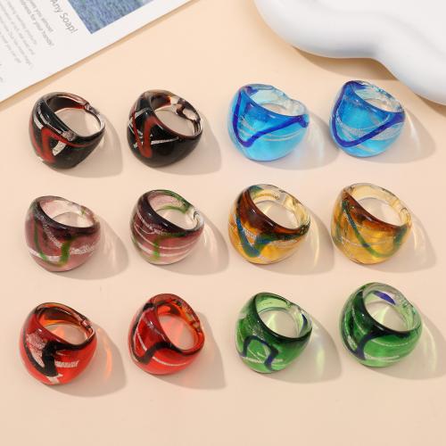 Fingerring Schmuck, Lampwork, Hahn, Modeschmuck & unisex, keine, 25mm, Innendurchmesser:ca. 18mm, 12PCs/Box, verkauft von Box