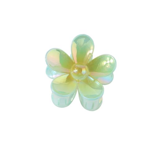 Hair Claw Clips Plastic Flower stoving varnish for woman Sold By PC